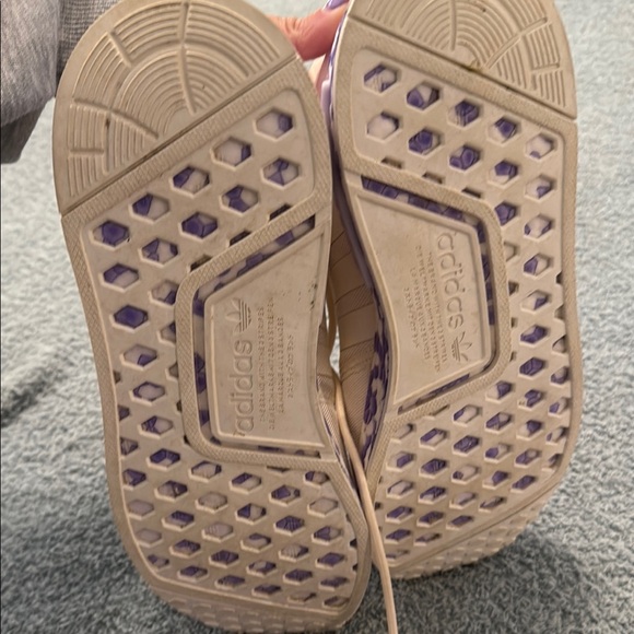 Adidas Cream and Purple Sneakers - Picture 3 of 4